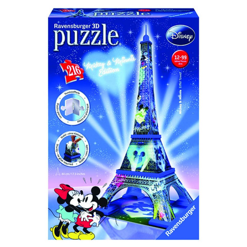 3D пазлы Микки и Минни. Эйфелева башня 216 ч (Mikki&Minnie. Eiffel Tower) 3D пазлы
